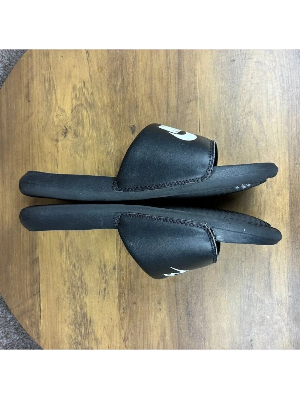 Nike Men's Victori One Slide Sandals Size 12M Slip-On Black Swoosh Shoes